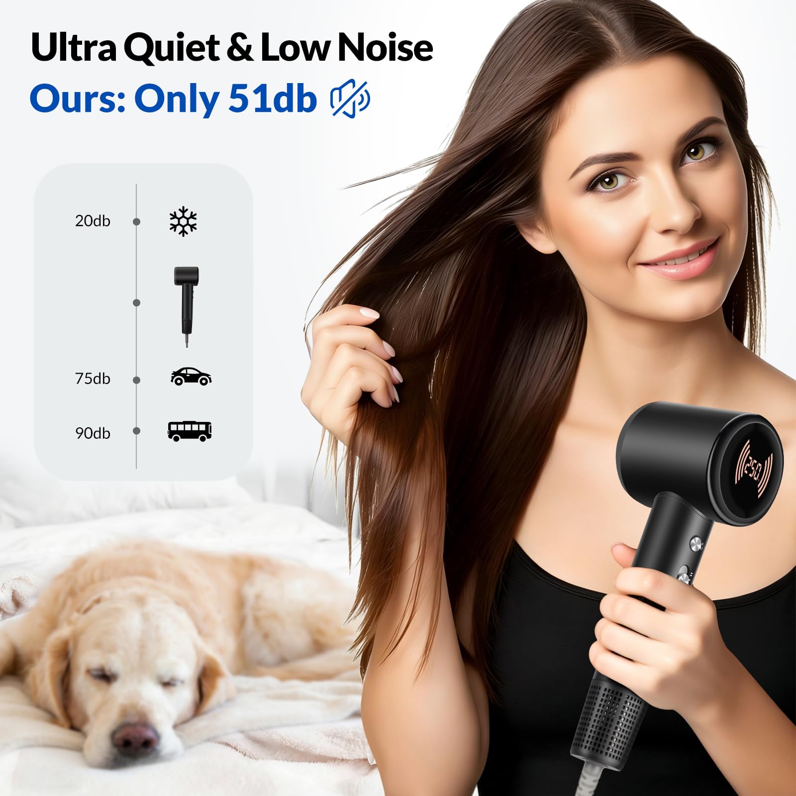 Amazon.com : Chignon Hair Dryer with Diffuser, Ionic Travel